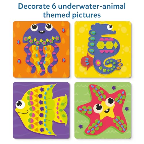 Image of Skillmatics Foam Sticker Art Activity - Under The Ocean, Mess-Free Fun | 800+ 3D Foam Stickers, DIY Felt Craft Kits for Kids, Gifts for Girls & Boys Ages 3, 4, 5, 6, 7