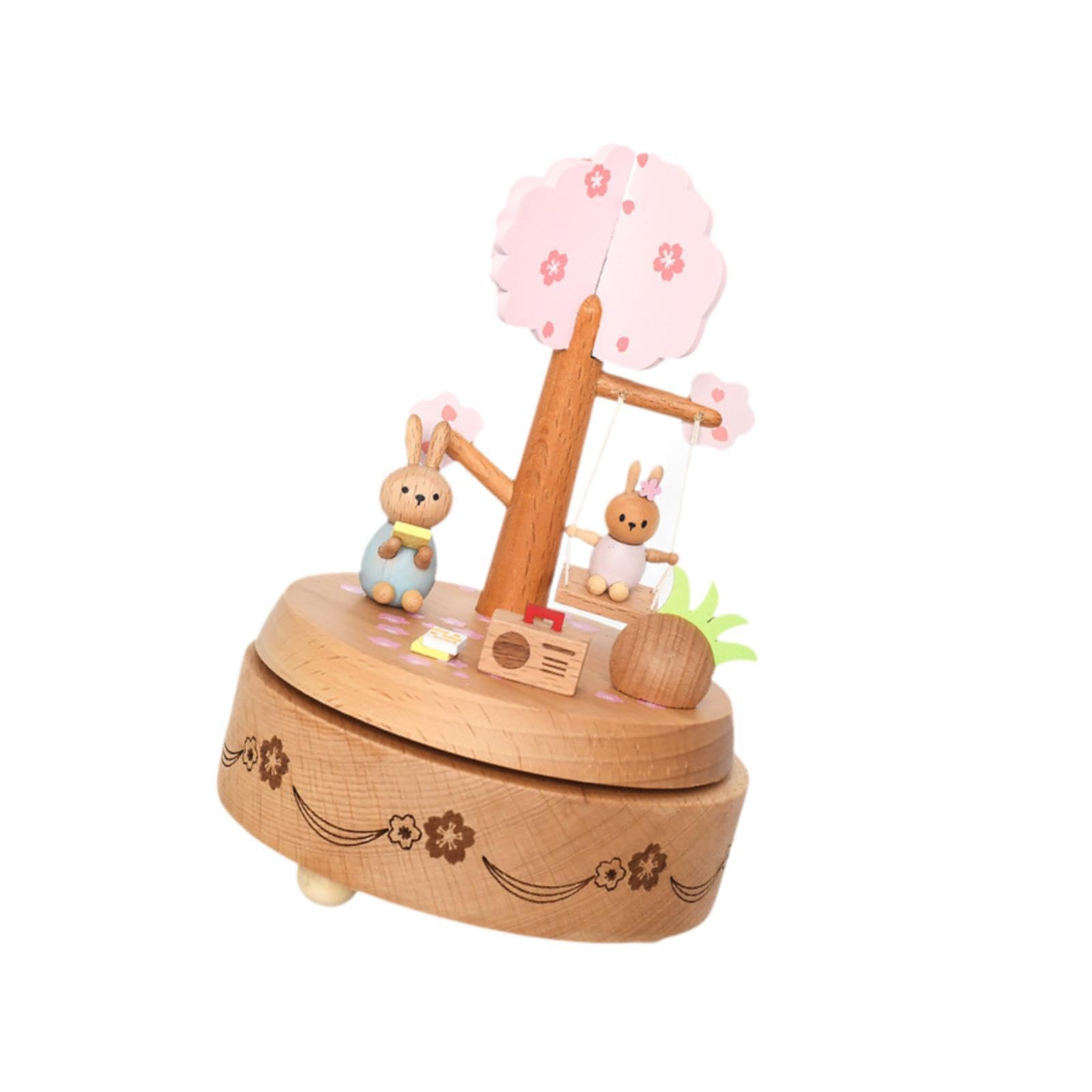 Cajas Musicales de para Madera Hechas a Mano para Amantes de los Aniversarios, Manualidades, coleccionables, decoración de Dormitorio, Regalos