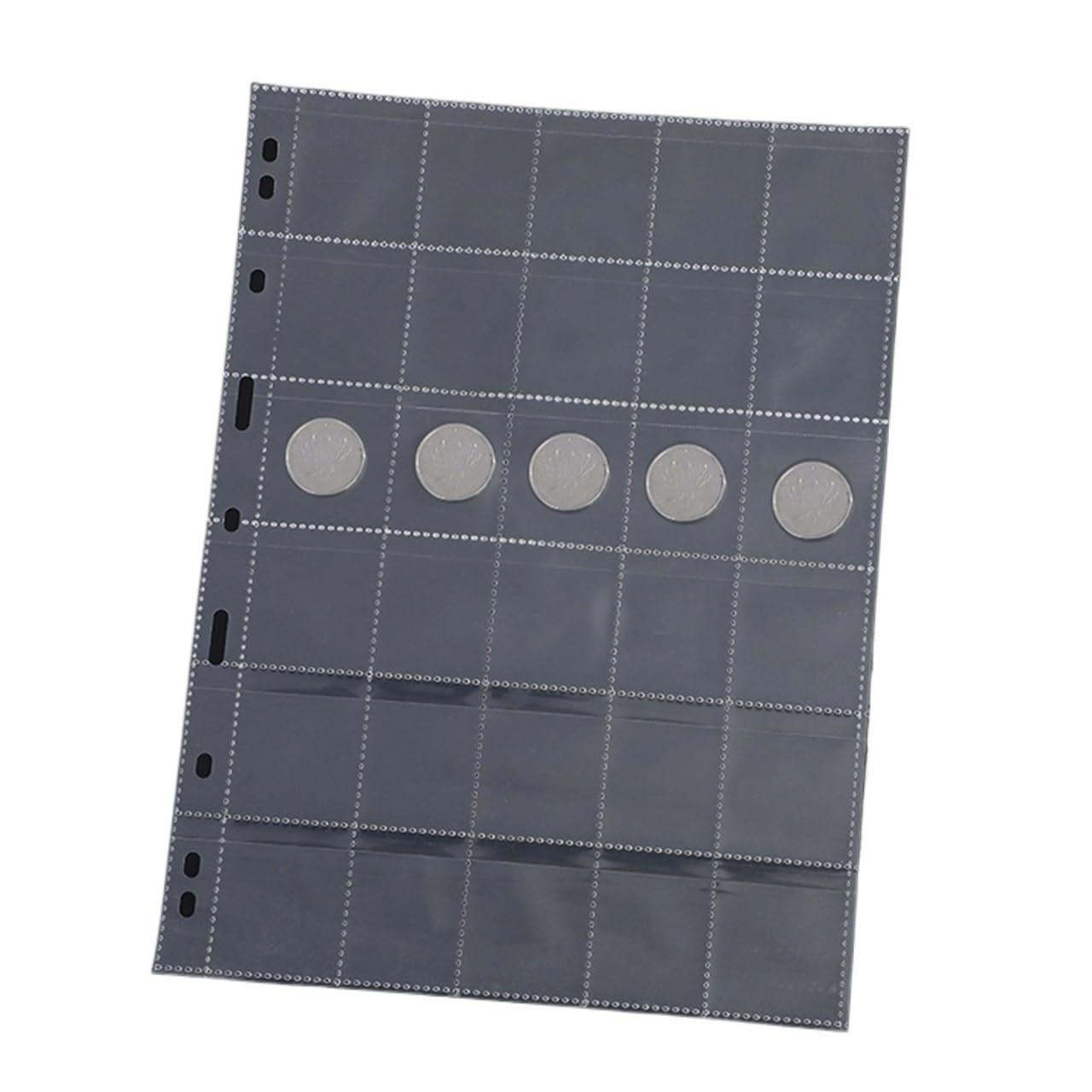 Album Monedas A4 9 Holes 30 Pockets Clear DIY Photo Album Replaceable Inner Pages for Coin Collectors,PP Material Sleeves Collect Book(30 Sheets)
