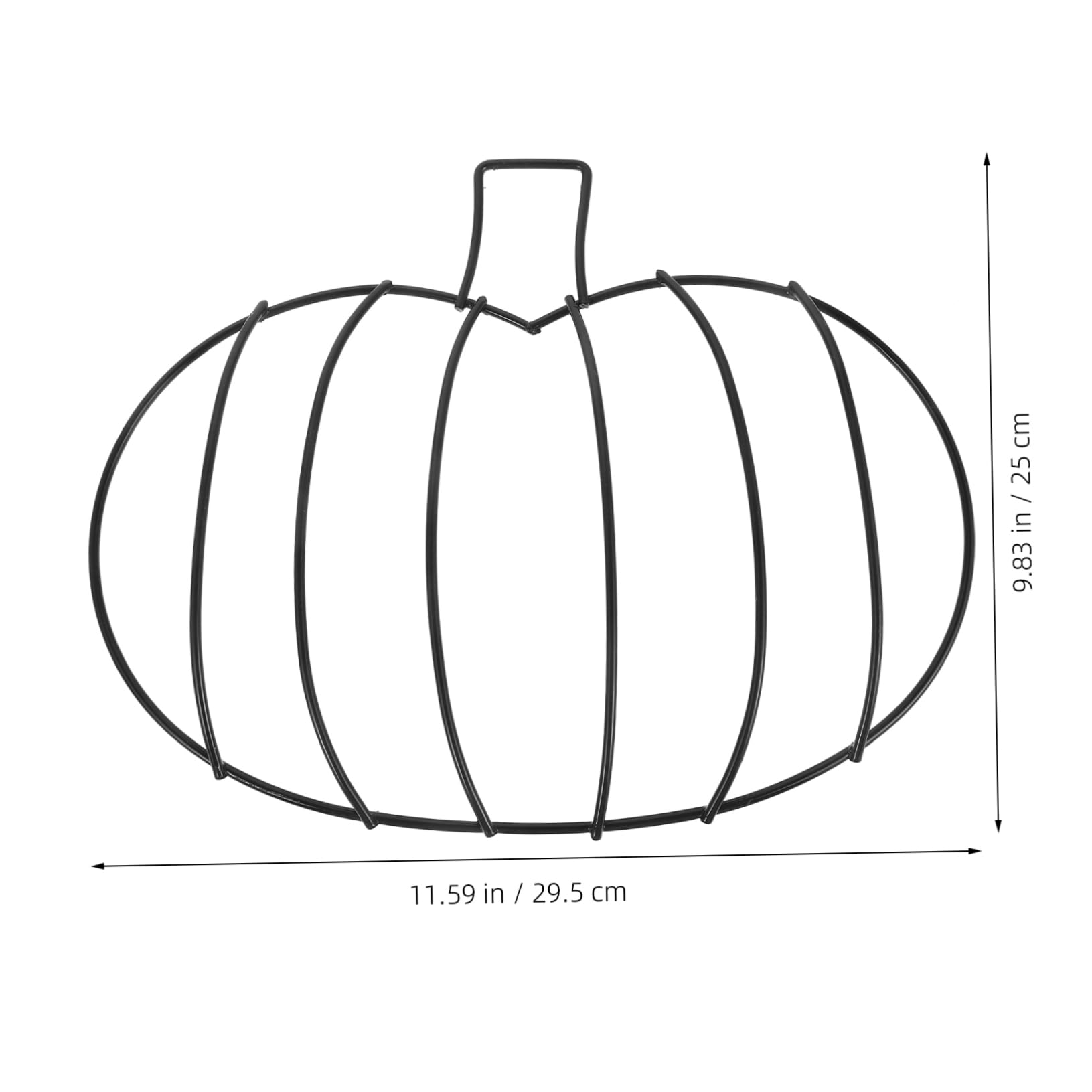 Happyyami Metal Pumpkin Hat Hoop Decorative Fall Wreath Frame Wire Pumpkin Rack Halloween Craft Accessory