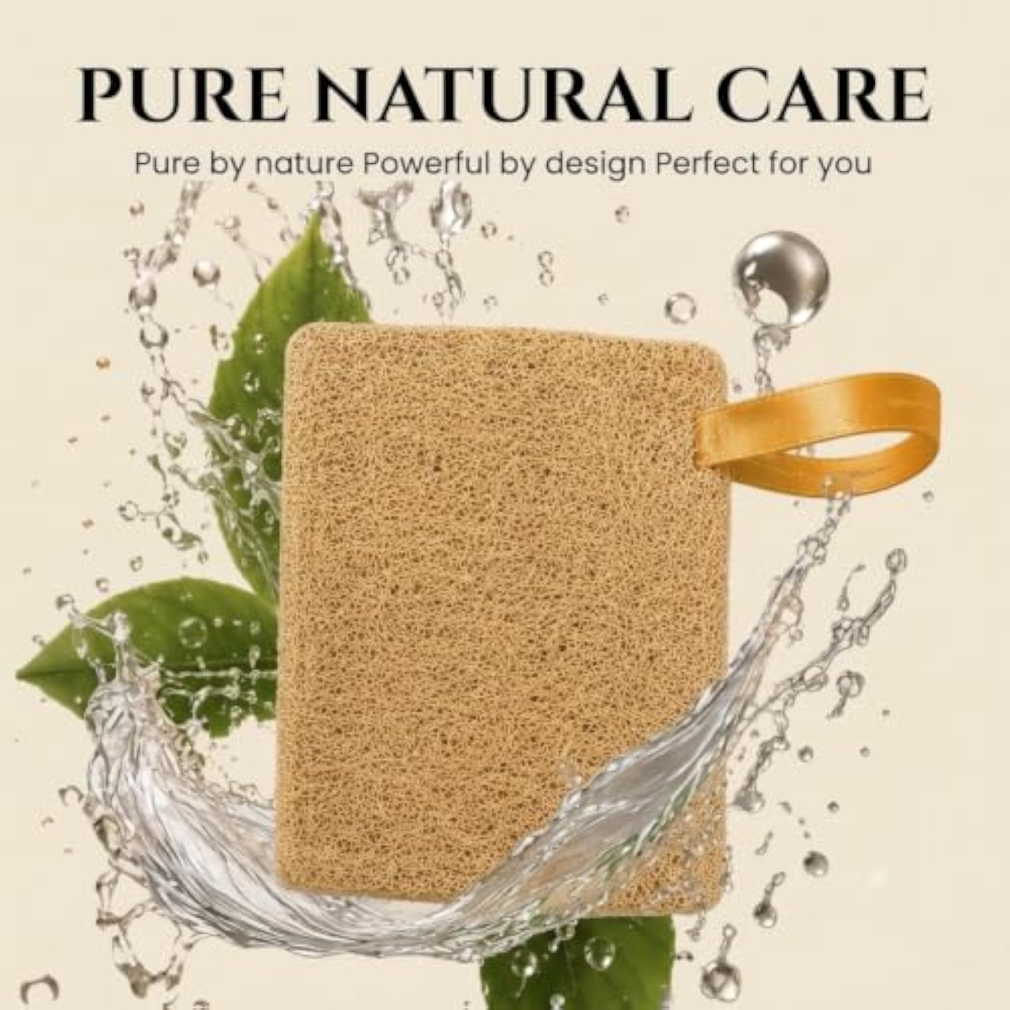 Natural Bath Loofah, Body Sponge & Scrubber Pack of 2