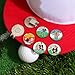 ELIUNG Magnetic Happy Golf Ball Markers, Enamel Golf Hat Clips for Putting Green, Funny Golf Ball Marker Hat Clip Magnet for Golf Lovers Premium Gifts