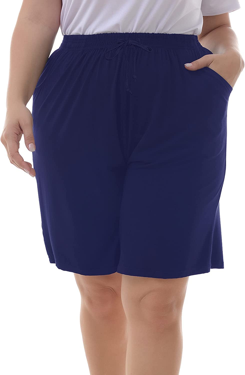 notwild Women Shorts Summer Pull On Shorts for Girls Jogging Workout Yoga Sweat Boxer Shorts with Pockets (Available in Plus Size-picture-39