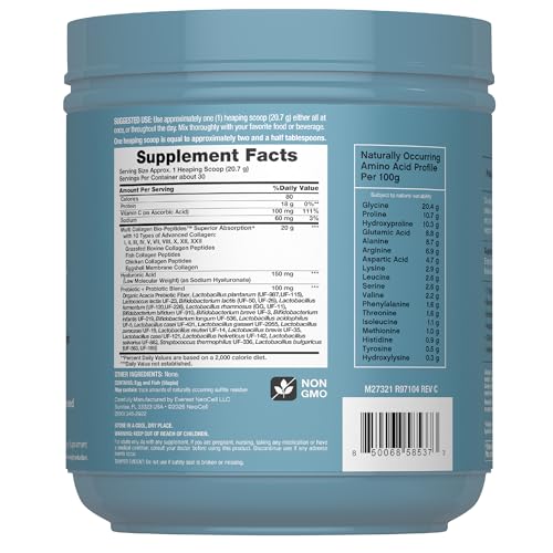 NeoCell Multi Collagen Bio-Peptides Powder 22oz Unflavored — view 2