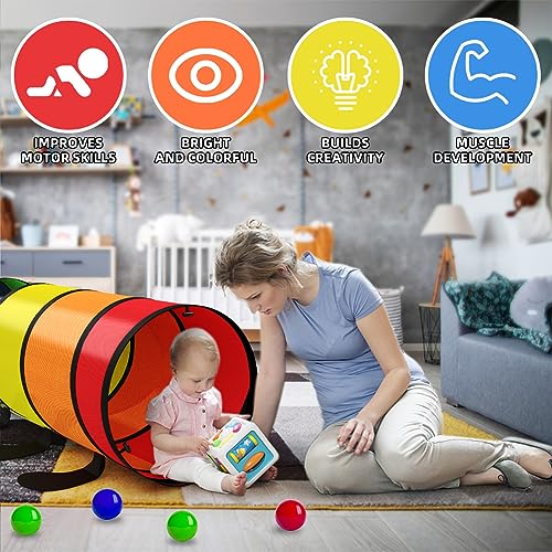 Spxkd KIDS PLAY TUNNEL FOR TODDLERS-0002 Kids Play Tunnel For Toddlers 1-3 Colorful Pop Up Baby Tunnel For Kids To Crawl Through 6 Foot With Breathable Mesh Collapsible Toddler Tunnel Toys Gift thumb #1