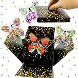 Caja de regalo sorpresa de mariposa, caja de explosión para manualidades, pequeña, regalo de cumpleaños, caja sorpresa para amigos y familiares (Full of stars)