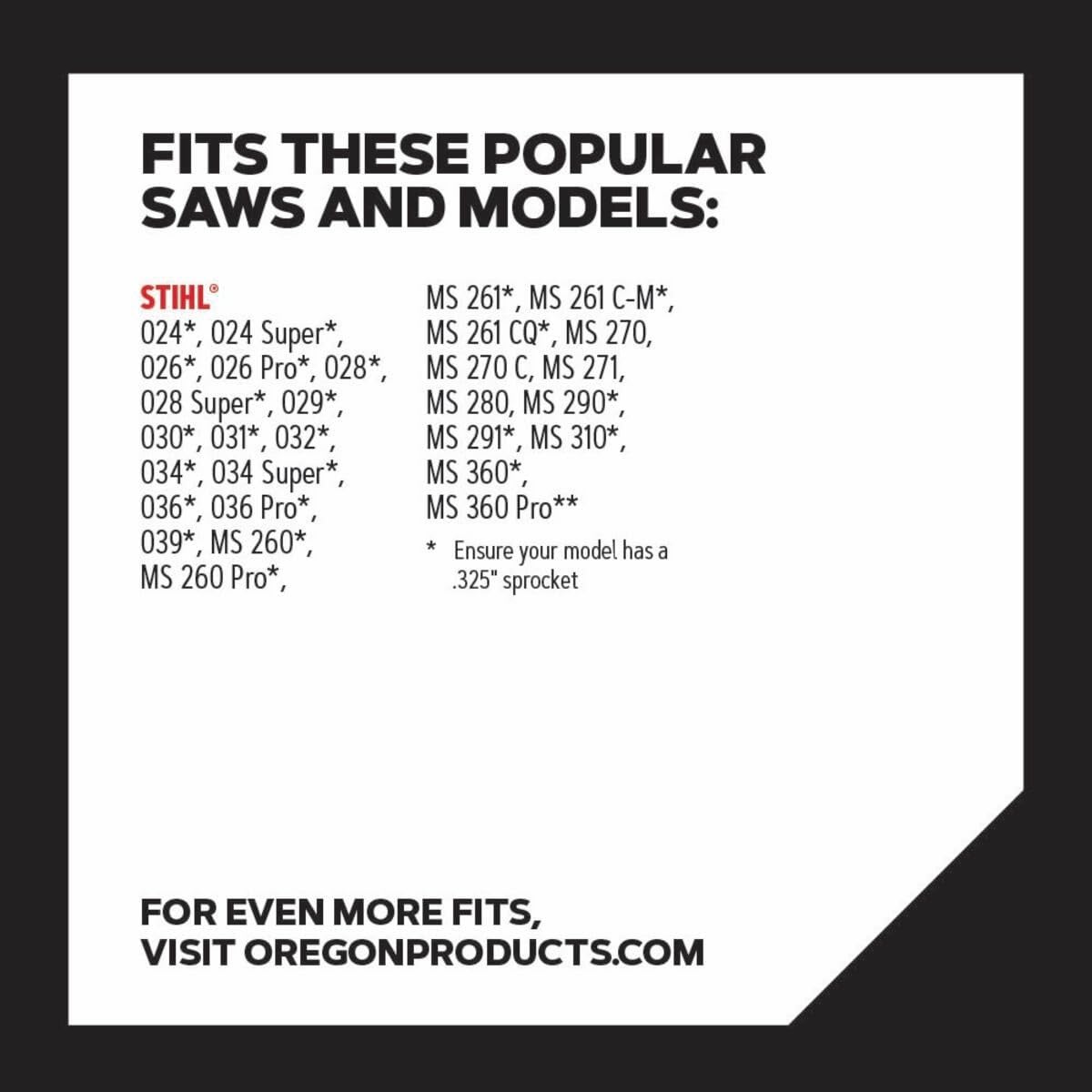 Oregon L81 ControlCut Chainsaw Chain for 20-Inch Bar, 81 Drive Links, Low-Kickback Chain, fits Several Stihl Models Gray