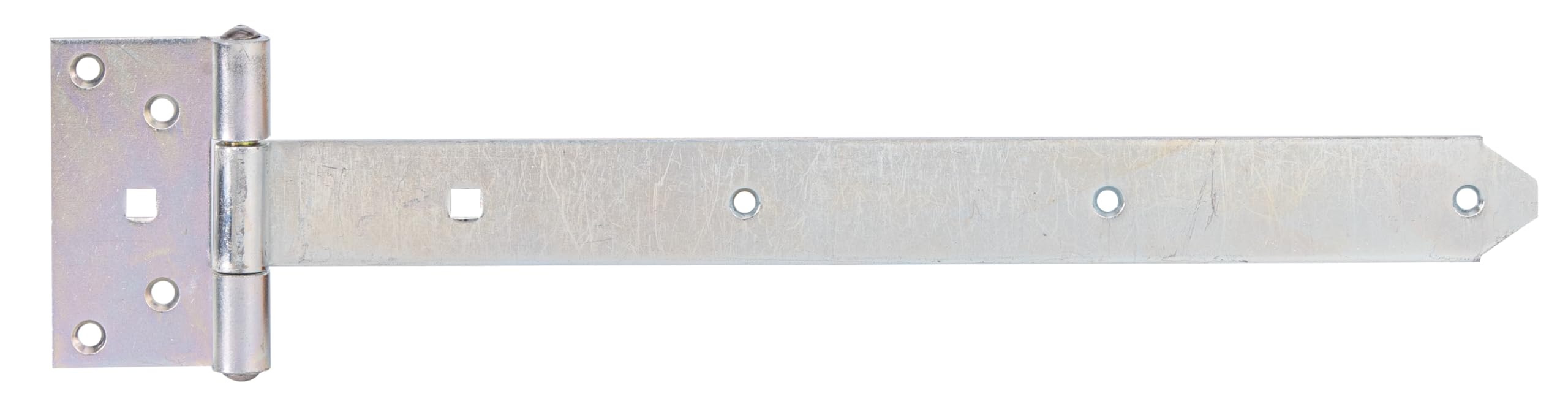 Alberts Steel 310967 Tee Hinge | With Pressed Pin | Electrogalvanised, Thick-Layer-Passivated | Strip 391 X 40 Mm | Hinge 103 X 59 Mm