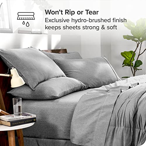 Bare Home Bed-In-A-Bag 6 Piece Comforter & Sheet Set & Bed Skirt - Twin Xl - Goose Down Alternative - Ultra-Soft 1800 Premium Bedding Set - Cationic (Twin Xl, Heathered Black) #TOP7