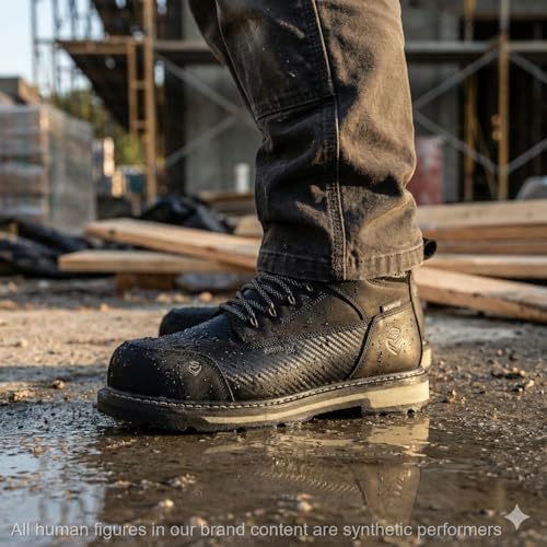 Image of SUREWAY 6in Waterproof Work Boots for Men, Leather, Soft /Composite Toe