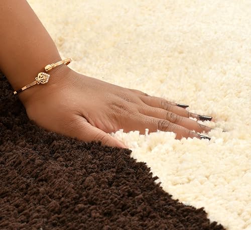 Image of Handmade Shaggy Pure Microfiber Smooth & Anti-Skid Carpets for Bedroom & Living Room, 2 inch Thickness Size- 5X5 Feet