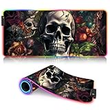 Tapis Souris Jeu LED 7 Modes d'éclairage RGB, contrôles luminosité avec décalcomanies ...