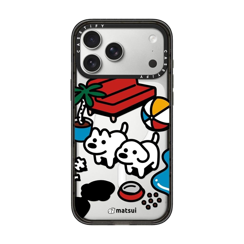CASETiFY インパクトiPhone 17 Pro Max ケース [MagSafe対応/薄型 軽量/耐衝撃] - matsui - Shall we messy - クリア ブラック