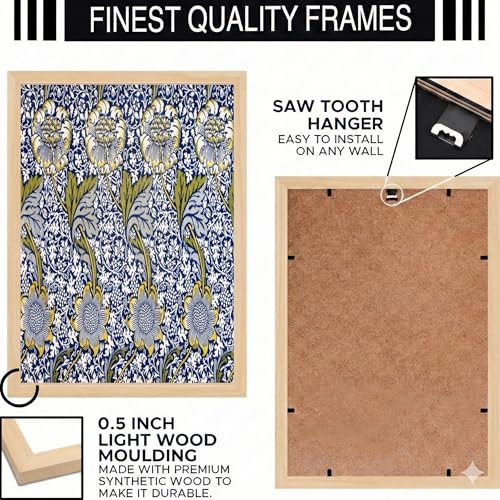 Image of BLINKART Paul Kley Aesthetic Modern Art Walls With Frame | Natural Wood Texture | Living Room Bedroom Office Wall Decoration | Poster Home Decor Frames Wall Bedroom | 12x8 Inches (D392)