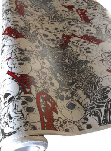 Karappu film skull ghost street art design 152? x 30cm