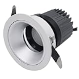 LED Recessed Lighting Anti-Glare Downlight in The Exhibition Hall Aluminum Home Canister Lights Commercial Can Lights Selectable 3000K/4000K/6000K Spotlight