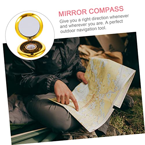 Brújulas mini de cobre portátil 2 piezas para camping miniatura 6