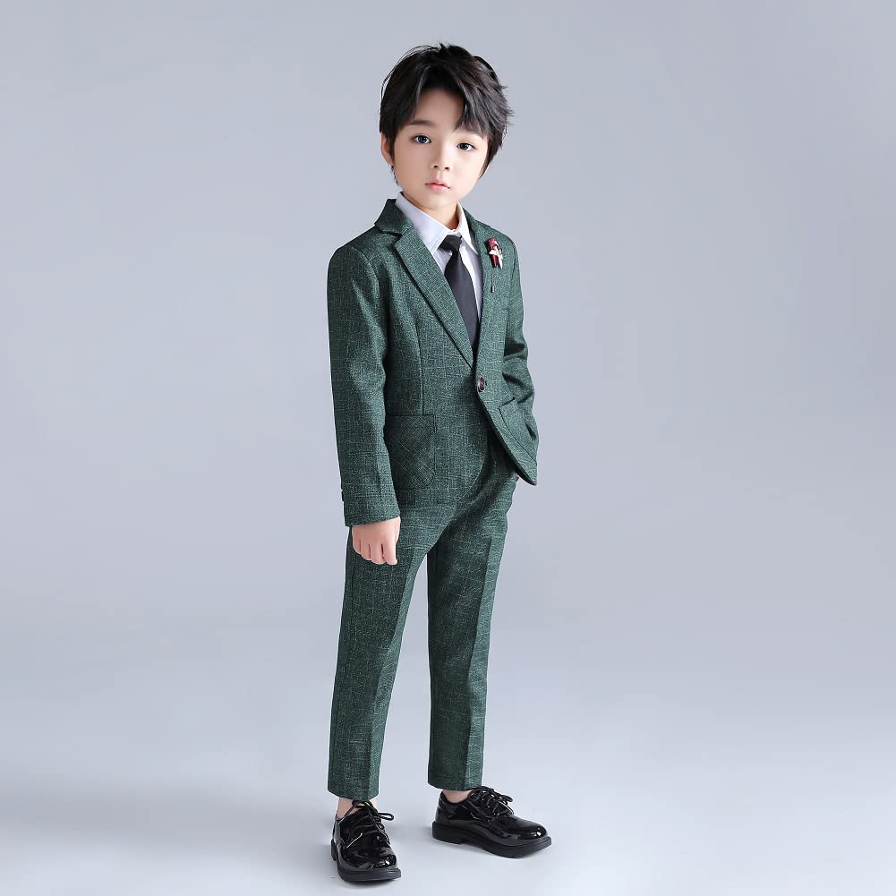 LOLANTA Kinder Karierter Anzug 2-teiliges festliches Set für Jungen Blazer und Hose Hochzeits-Party-Outfits 3-13 Jahre