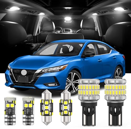 Kit de 11 lámparas LED interiores y luces de reversa para Nissan Sentra 2020-2024