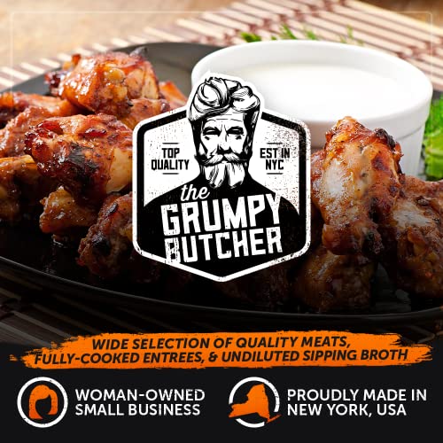 Grumpy Butcher Large Chicken Wings Fully Cooked (5 lb bag, 2 Bags) Juicy & Crispy Frozen