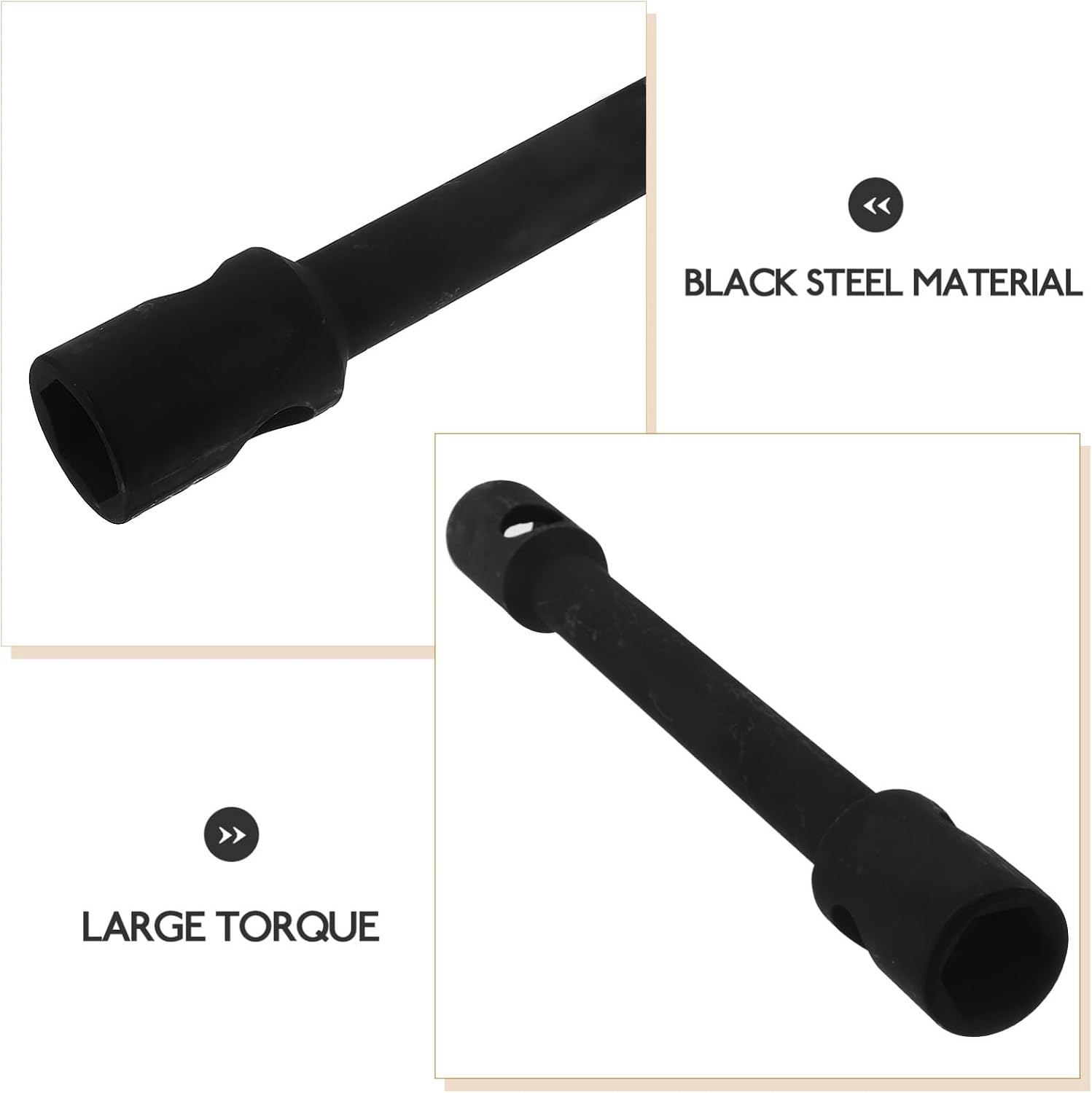SOLUSTRE Car Tires Disassembly Wrench Double Ended Socket Wrench for Car Wheels High Hardness Steel Lug Nut Repair