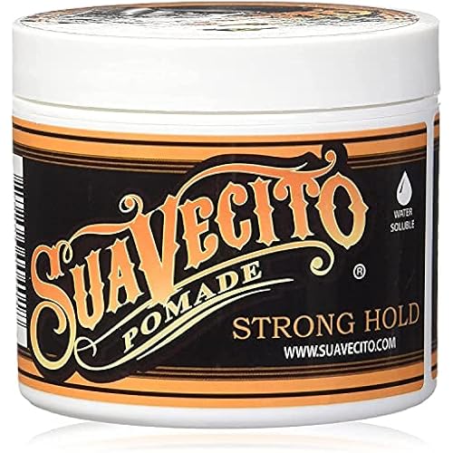 Suavecito Pomade Firme (Strong) Hold 5 oz, 1 Pack - Strong Hold Hair Pomade For Men - Medium Shine Water Based Flake Free Hair Gel - Easy To Wash Out - All Day Hold For All Hair Styles
