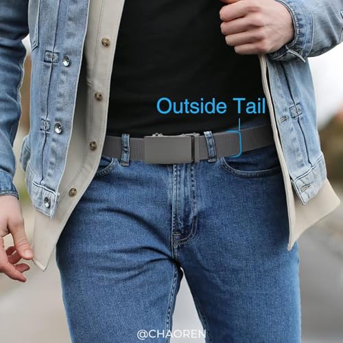 Image of CHAOREN Mens Belt Stretchable - Elastic Golf Nylon Web Adjustable Belt - for Casual Wear
