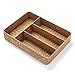 Cestos Almacenaje Seagrass Bandeja de Cubiertos Caja Mimbre Rectangular con Compartimentos Decorativas para Organizar