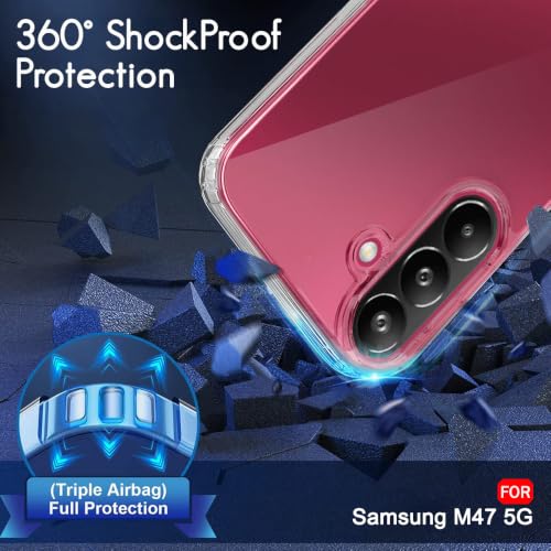 Image of TheGiftKart Ultra-Hybrid Crystal Clear Back Case Cover for Samsung Galaxy M47 5G | Shockproof Design | Camera Protection Bump | Hard Clear Back Cover Case for Samsung M47 5G (PC & TPU, Transparent)