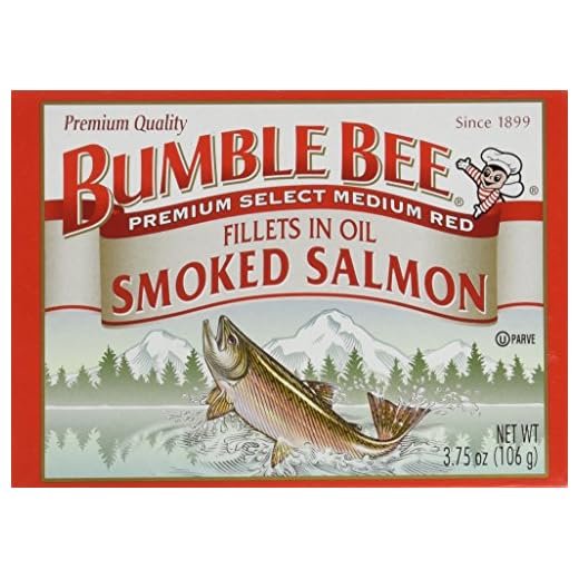 Bumble Bee Smoked Salmon Fillets in Oil 3.75oz can (Pack of 6)