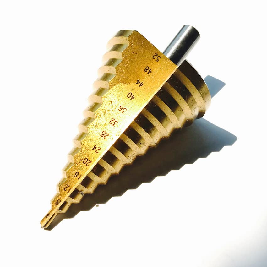 Brocas de metal, broca escalonada ranurada en espiral, 1 pieza 4-39/4-40/4-42/4-45/4-52/6-60 mm HSS4241 Broca escalonada de acero Broca escalonada Juego de cono cortador de orificios (Color: Redondo,