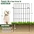 10 Pack Garden Fence Animal Barrier Fencing 1.44 inch Spacing Total 10.8ft (L) x 24in (H) Rustproof Metal Wire Yard Blocker Dog Fences Border for Outdoor Flower Bed Landscape Fencing Decor Black