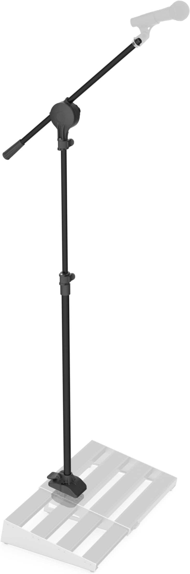 D'Addario XPND Pedal Board Mic Stand - Guitar Pedalboard Accessories - Works With XPND 2 and Most 2 Row, Rail Style Pedalboards