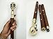 Blackperlcrafts by Brown Wood Walking Stick Antique Finish Solid Skull Brass Handle Cane Design Handmade Gift