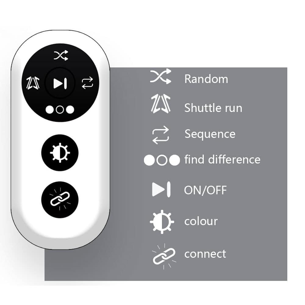 RENJJPBO 6PC Reaction Training Lights, Agile Fitness Light with 4 Light Colors and 4 Modes, 270° Viewing Angle and Smart Remote Control, 56MM Round Design