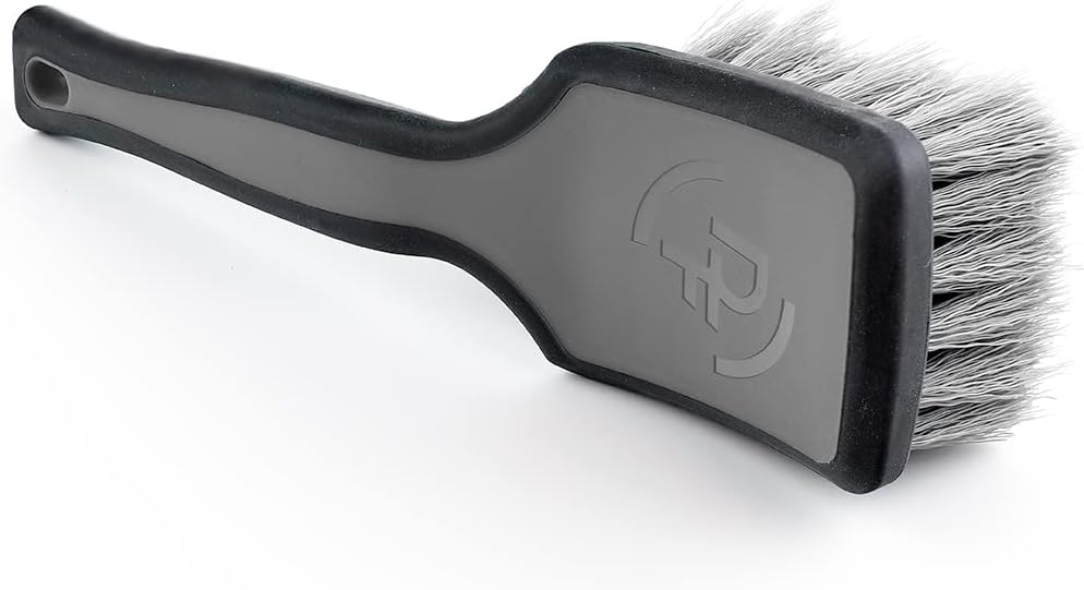 Detail Factory - ProGrip Tire Brush - Ergonomic ProGrip Handle, Stiff Synthetic Bristles, Ergonomic Design, Clean Your Tires with Ease - Grey