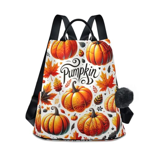 Sac à dos citrouille orange femme pour voyager sans stress grâce au système de fermeture antivol