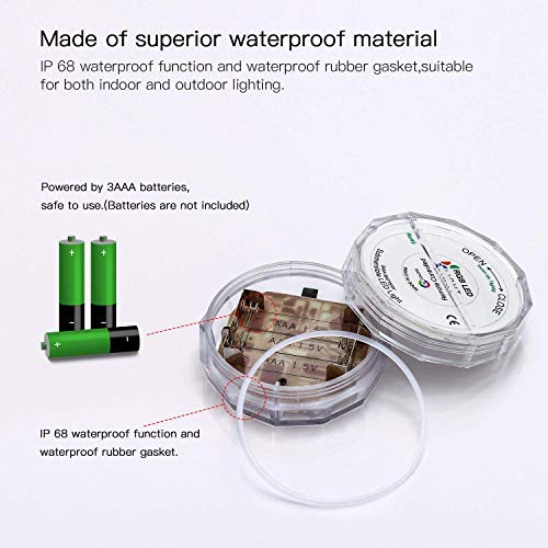 LEDGLE Poolbeleuchtung Unterwasser Led Licht wasserdichte RGB Beleuchtung mit RF Fernbedienung 10 LED Lampe für Teich… – Bild 5