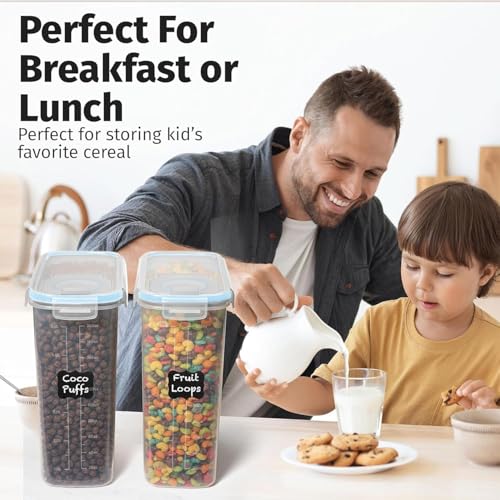 Image of Shazo 2 Pack (6.3L / 213OZ) EXTRA Large Airtight Food Storage Cereal Containers for Bulk Food Storage BPA-Free Plastic Container, Pantry Organization and Canister for Rice, Pasta, Sugar & Flour