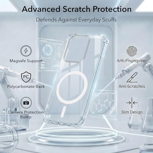 Image of Jkobi Shockproof Crystal-Clear Back Cover for Realme P4 Power 5G | Realme Narzo Power (Magsafe Wireless Support | Drop & Camera Protection | Hard Polycarbonate)