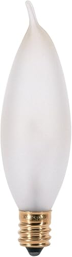 Satco S3278 Candelabra Light Bulb in White finish, 3.63 inches