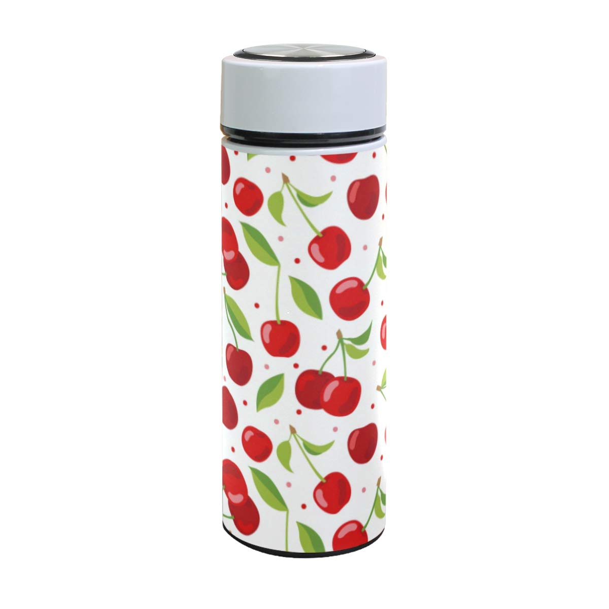 Amazon｜ミヤビヤ 水筒 500ml チェリー柄 さくらんぼ柄 桜桃柄