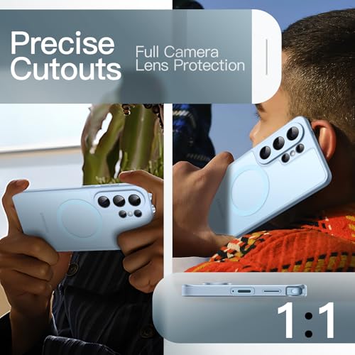 Image of JETech Magnetic Cover Case for Samsung Galaxy S26 Ultra, Compatible with MagSafe, Camera Lens Full Protection, Translucent Matte Back Shockproof Phone Cover (Omphalodes)