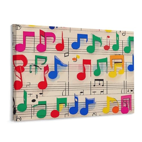 Toile murale musique colorée : l'idée cadeau de Noël idéale pour salon et chambre