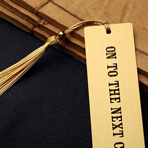 On to The Next Chapter Wedding Reader Bookmark Wedding Party Gift Engraved Bookmark Silver Wedding Reader Gifts (Golden) - Image 6
