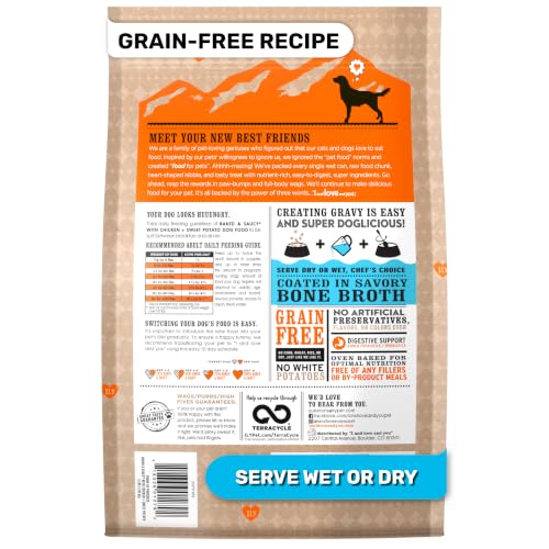 Image of I and Love and You Baked and Saucy Dry Dog Food - Chicken + Sweet Potato - Prebiotic + Probiotic, Real Meat, Grain Free, No Fillers, 4lb Bag