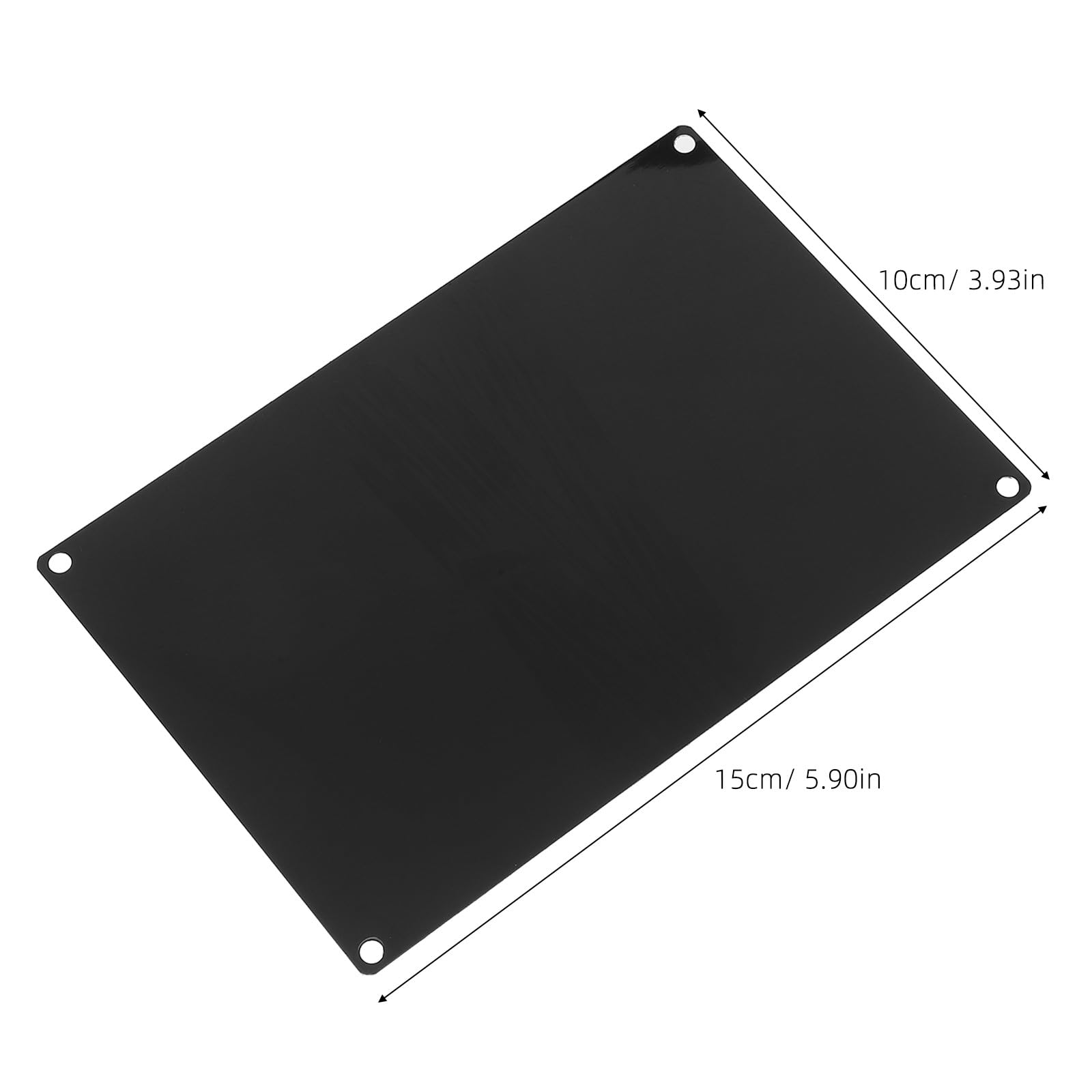 SHINEOFI 10 piastre in alluminio anodizzato nere 15 x 10 cm con fori rettangolari in metallo per incisioni industriali e targhette personalizzate