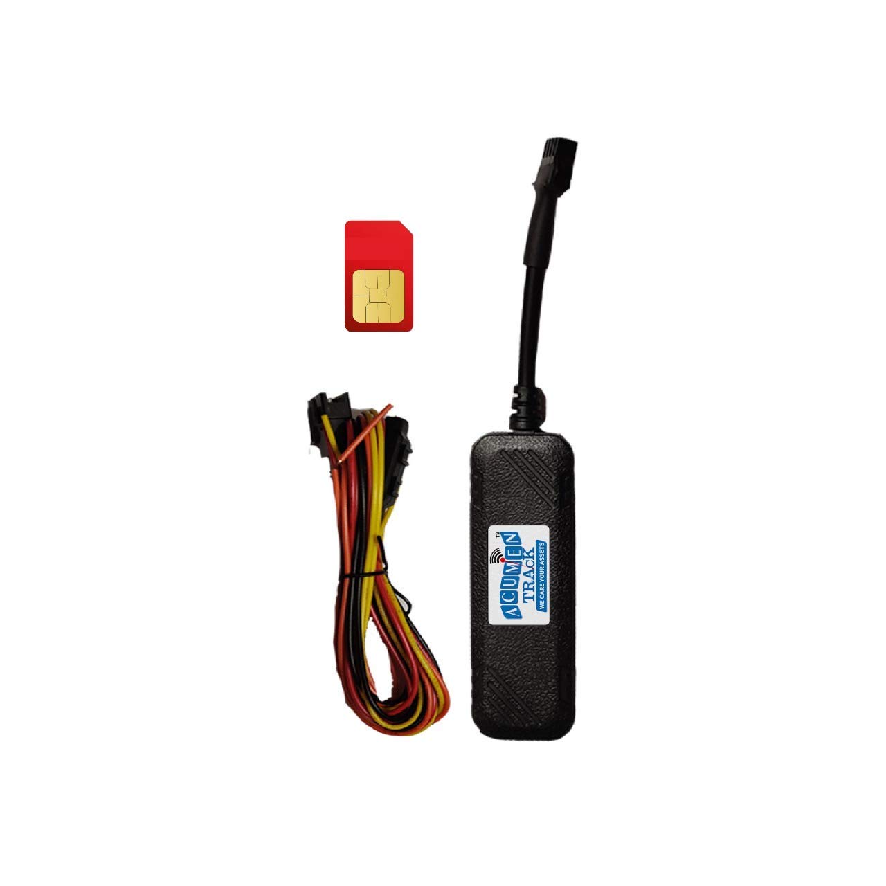 Acumen - Hidden Water-Resistant GPS Tracker Device for Bike, Scooty, Car with Accident Alert, Anti-Theft Tracking, Engine Cut Off at 301 (Made in India) (12 Month Data and App Subscription)