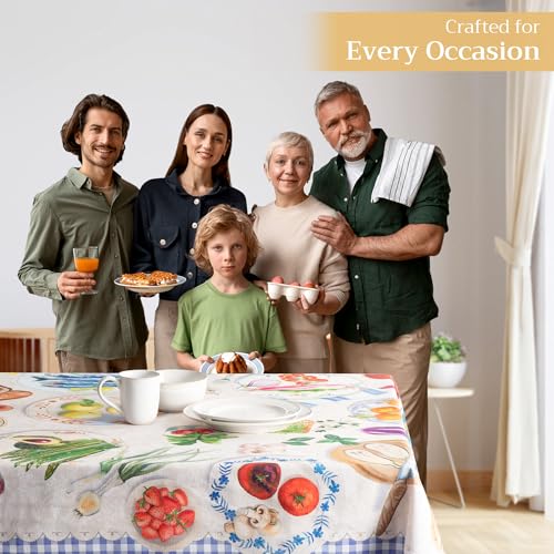 Maison d' Hermine Table Cloth Rectangle Table 100% Cotton 60 x 120 Inches Tablecloth Reusable Decorative for Dining Kitchen Room Farmhouse Party Home Hotel Restaurant Spring Summer - Gourmand by Maison d' Hermine - Used condition - Image 6