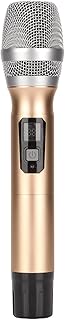 Wireless Microphone, 164ft Range, UHF Metal Handheld Dynamic Mic Karaoke System with Rechargeable Receiver, for Party Singing,Karaoke,Stage Performances